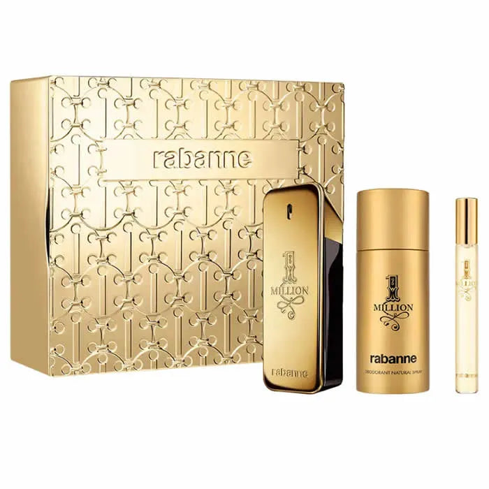 PACO RABANNE Paco Rabanne 1 Million Eau De Toilette Spray Set 3 Parti