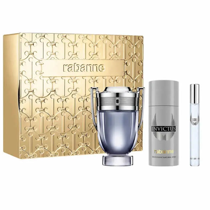 PACO RABANNE Paco Rabanne Invictus Eau De Toilette Spray Set 3 Parti