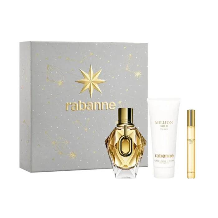 PACO RABANNE Rabanne Million Gold For Her Eau De Parfum Spray Set 3 Parti