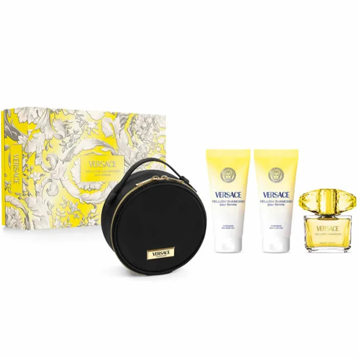VERSACE Versace Yellow Diamond Eau De Toilette Spray Set 4 Parti