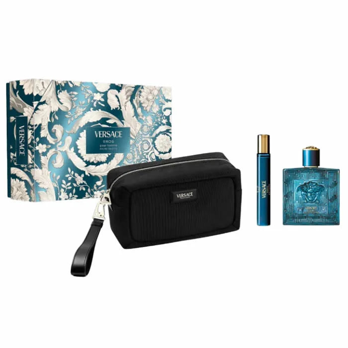 VERSACE Versace Eros Pour Homme Eau De Toilette Spray Set 3 Parti
