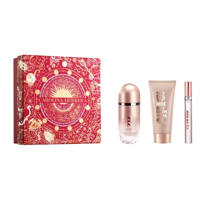 CAROLINA HERRERA Carolina Herrera 212 Vip Rose Eau De Parfum Spray Set 3 Parti Christmas 2023