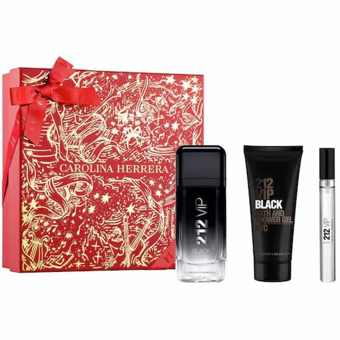 CAROLINA HERRERA Carolina Herrera 212 Vip Black Men Eau De Perfume Spray Set 3 Parti